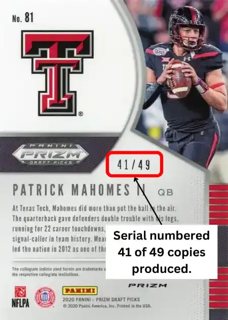 Patrick Mahomes II - Mojo Prizm /49 - 2020 Panini Prizm Draft Picks Football #81