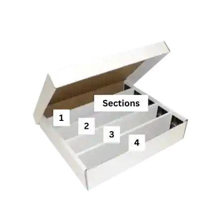 Card storage box sections