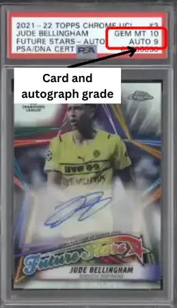 PSA grade and autograph grade slab